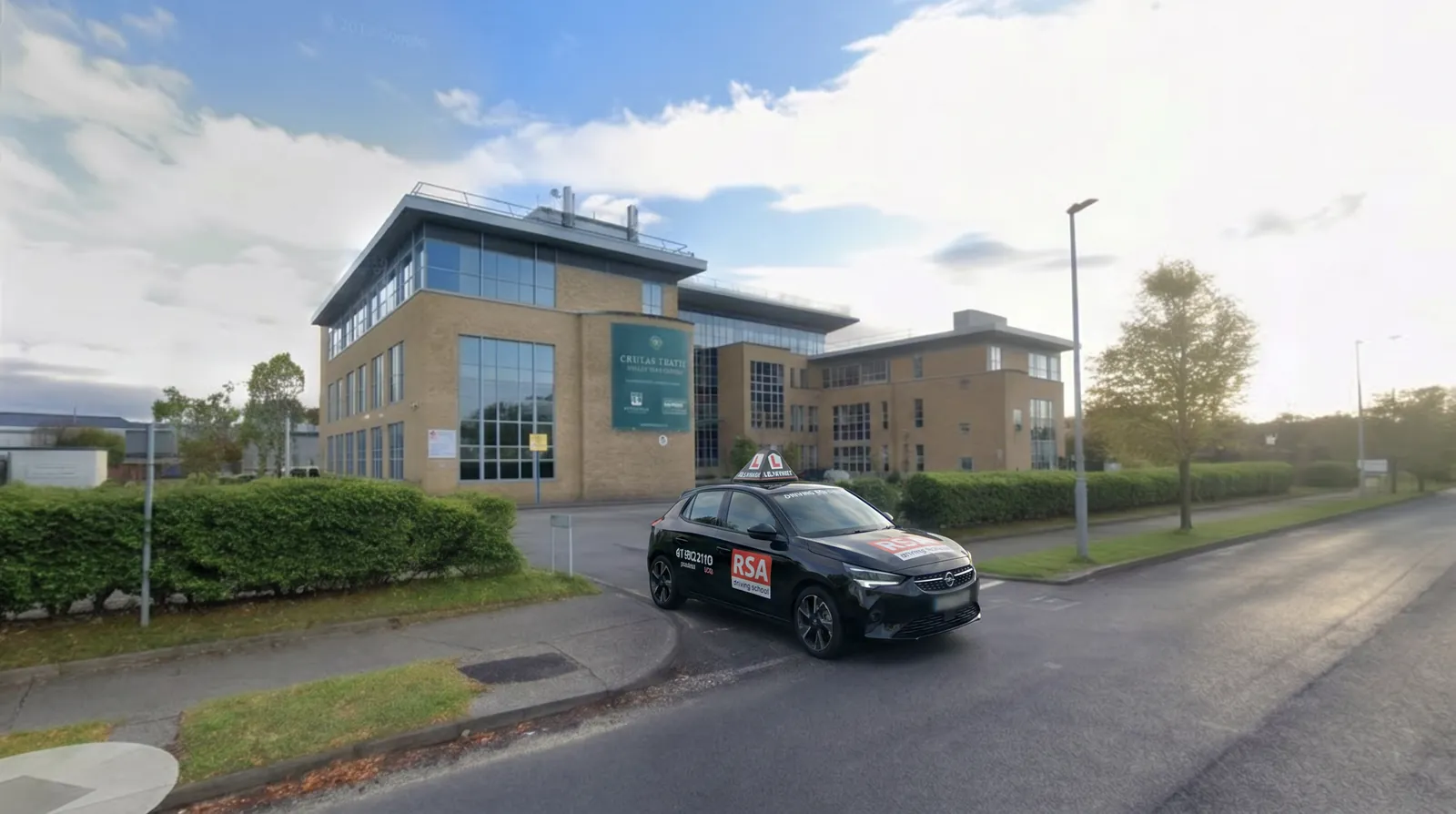 RSA School of Motoring learner car at the Tallaght test centre on Broomhill Road